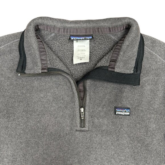 Women's PATAGONIA Better Sweater 1/4-Zip Condor Gray | Size M - Picture 2 of 10